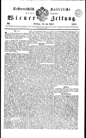 Wiener Zeitung 18390426 Seite: 1