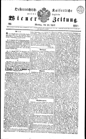 Wiener Zeitung 18390429 Seite: 1