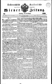 Wiener Zeitung 18390430 Seite: 1