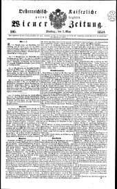 Wiener Zeitung 18390507 Seite: 1