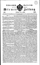 Wiener Zeitung 18390514 Seite: 1