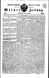Wiener Zeitung 18390516 Seite: 1