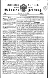 Wiener Zeitung 18390517 Seite: 1