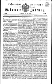 Wiener Zeitung 18390521 Seite: 1