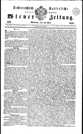 Wiener Zeitung 18390522 Seite: 1