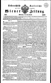 Wiener Zeitung 18390626 Seite: 1