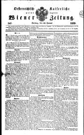 Wiener Zeitung 18390628 Seite: 1