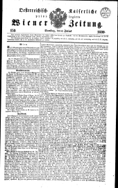 Wiener Zeitung 18390706 Seite: 1