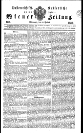 Wiener Zeitung 18390717 Seite: 1