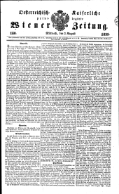 Wiener Zeitung 18390807 Seite: 1