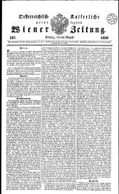 Wiener Zeitung 18390816 Seite: 1