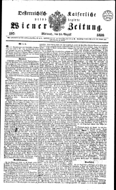 Wiener Zeitung 18390828 Seite: 1