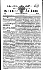 Wiener Zeitung 18390904 Seite: 1