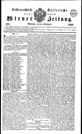 Wiener Zeitung 18390918 Seite: 1