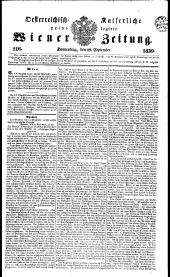 Wiener Zeitung 18390919 Seite: 1