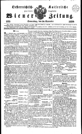 Wiener Zeitung 18390926 Seite: 1
