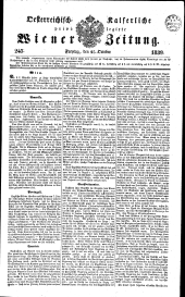 Wiener Zeitung 18391025 Seite: 1