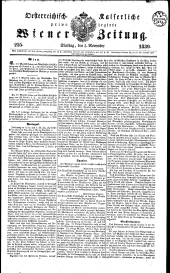 Wiener Zeitung 18391105 Seite: 1