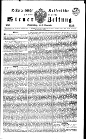 Wiener Zeitung 18391107 Seite: 1