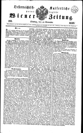 Wiener Zeitung 18391112 Seite: 1