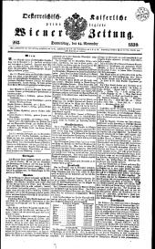 Wiener Zeitung 18391114 Seite: 1