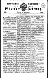 Wiener Zeitung 18391118 Seite: 1