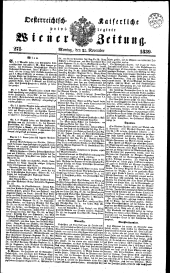 Wiener Zeitung 18391125 Seite: 1