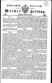Wiener Zeitung 18391126 Seite: 1