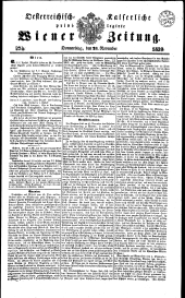 Wiener Zeitung 18391128 Seite: 1