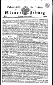 Wiener Zeitung 18391204 Seite: 1