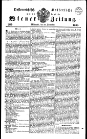 Wiener Zeitung 18391211 Seite: 1