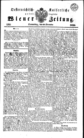 Wiener Zeitung 18391219 Seite: 1