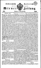 Wiener Zeitung 18391220 Seite: 1