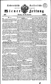 Wiener Zeitung 18391227 Seite: 1