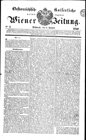 Wiener Zeitung 18400101 Seite: 1