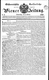 Wiener Zeitung 18400102 Seite: 1