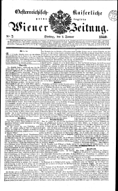 Wiener Zeitung 18400107 Seite: 1