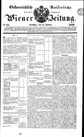 Wiener Zeitung 18400111 Seite: 1
