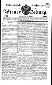 Wiener Zeitung 18400112 Seite: 1