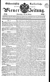 Wiener Zeitung 18400116 Seite: 1