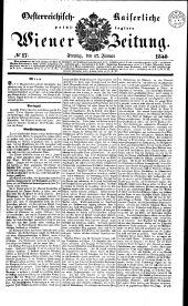 Wiener Zeitung 18400117 Seite: 1