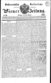 Wiener Zeitung 18400120 Seite: 1