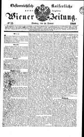 Wiener Zeitung 18400121 Seite: 1