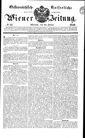 Wiener Zeitung 18400122 Seite: 1