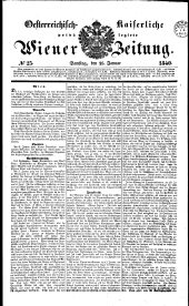 Wiener Zeitung 18400125 Seite: 1