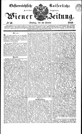 Wiener Zeitung 18400128 Seite: 1