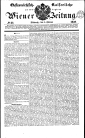Wiener Zeitung 18400205 Seite: 1