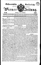 Wiener Zeitung 18400207 Seite: 1