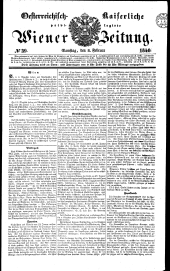 Wiener Zeitung 18400208 Seite: 1