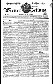 Wiener Zeitung 18400211 Seite: 1